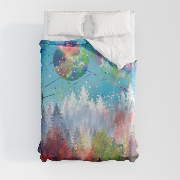 colorful forest 3 Duvet Cover