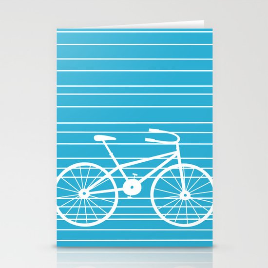 Blue Bike by Friztin Stationery Cards