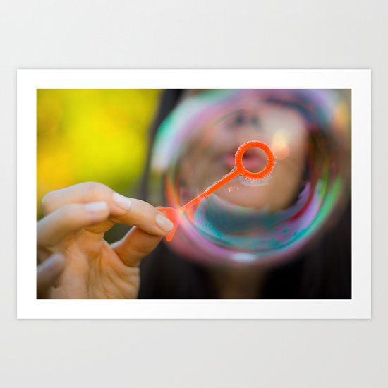 Bubble Girl Art Print
