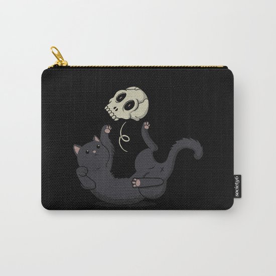 Skull Black Cat Carry-All Pouch