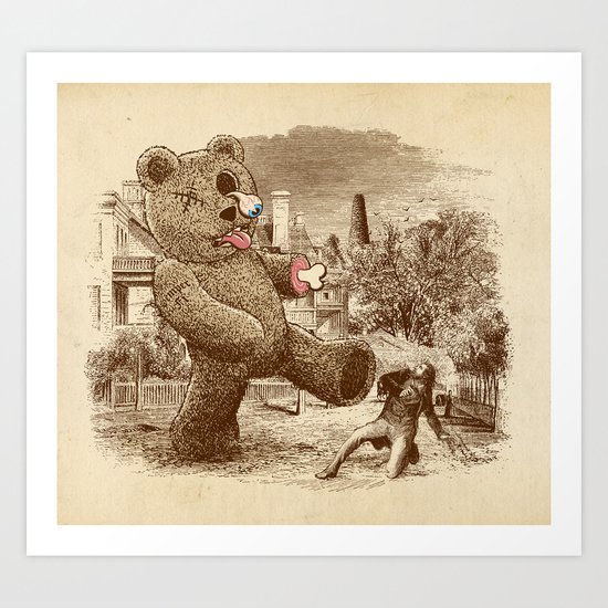 Teddy's Back! Art Print