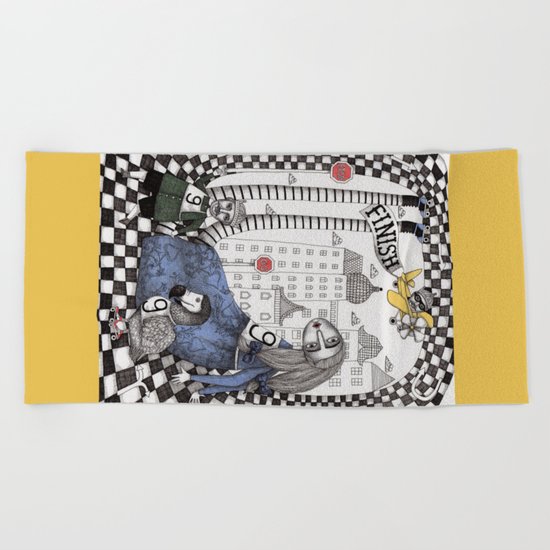 William the Conqueror and the 9 Feet Tall Caucus Race Beach Towel