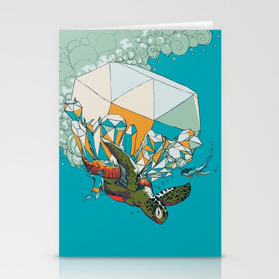 TURTLE& THE DIAMONDS Stationery Cards