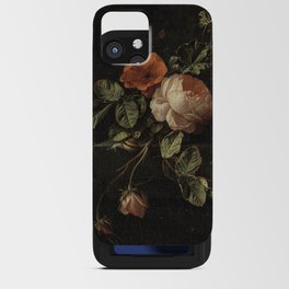 Botanical Rose And Snail iPhone Card Case