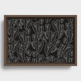 Kalo Leaves - Black Framed Canvas