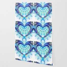 Bright Blue Heart Art - True Blue Wallpaper