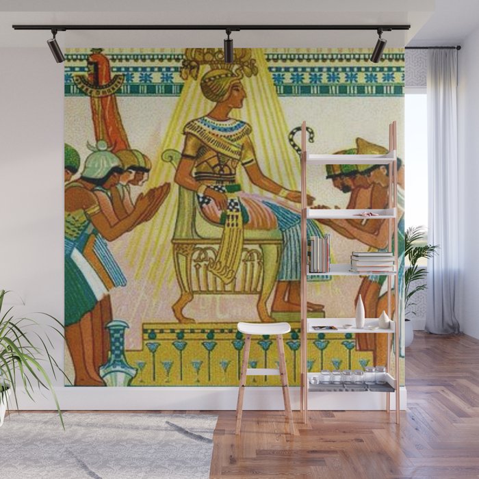 Vintage 1933 Belgian Egyptian Motif Isis Osiris Liebig's Beef Extract Lithograph Advertisement Poste Wall Mural