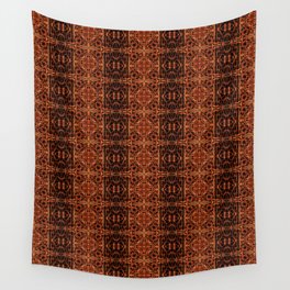 Liquid Light Series 28 ~ Orange Abstract Fractal Pattern Wall Tapestry