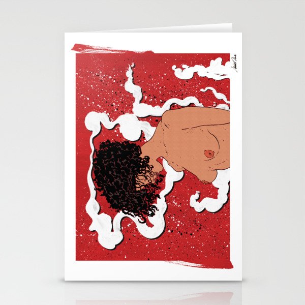 Calypso | Part 2 Stationery Cards | Painting, Digital, Ink, Photoshop, Halftone, Calypso, Nude, Nswf, Women, Powerful-women