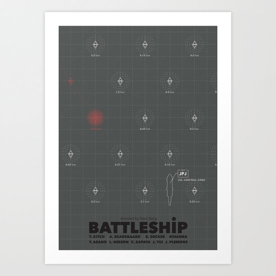 Battleship (2012) - minimal poster Art Print