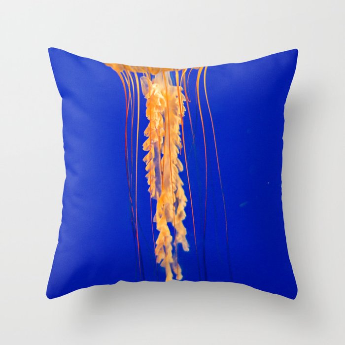 He moves from point to point with as little uproar as a jellyfish. --Plum Throw Pillow