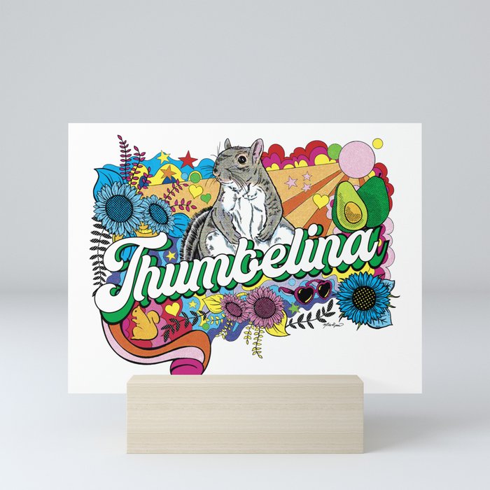 Little Thumbelina Girl: "Groovy Thumb" Mini Art Print