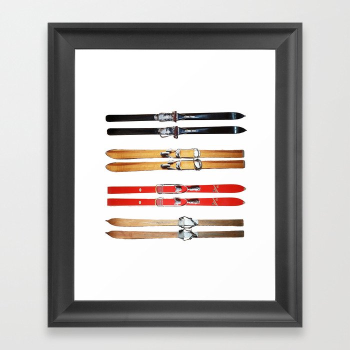 Old School Skis from Crow Creek Cool Framed Art Print