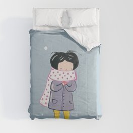 Winter girl Comforter