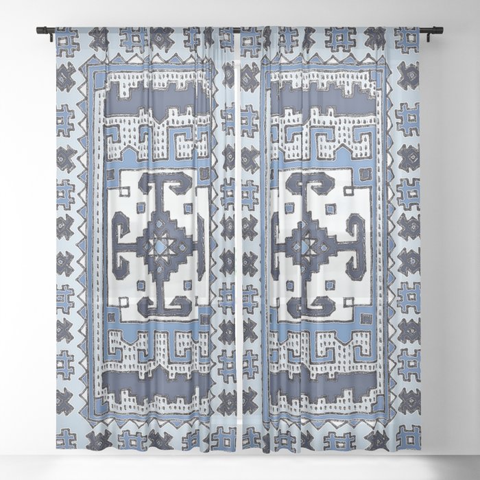 Bohemian rug 22. Sheer Curtain