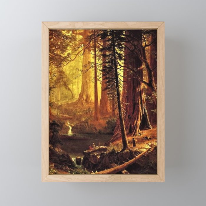 Giant Redwood Trees of California by Albert Bierstadt Framed Mini Art Print