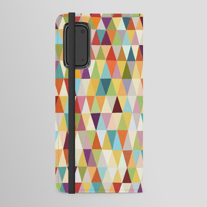 cheerful irregular geometric multi-colored pattern Android Wallet Case