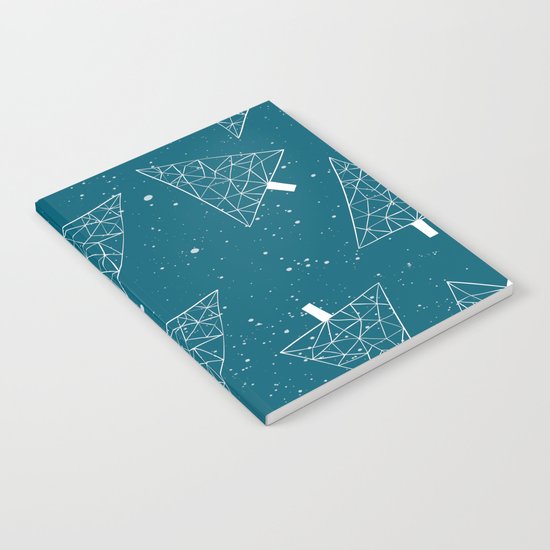 Christmas Trees Teal Notebook
