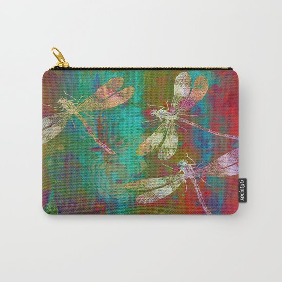 Colorful Dragonflies Carry-All Pouch