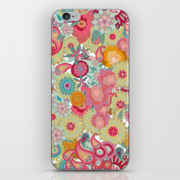 Vibrant floral iPhone Skin