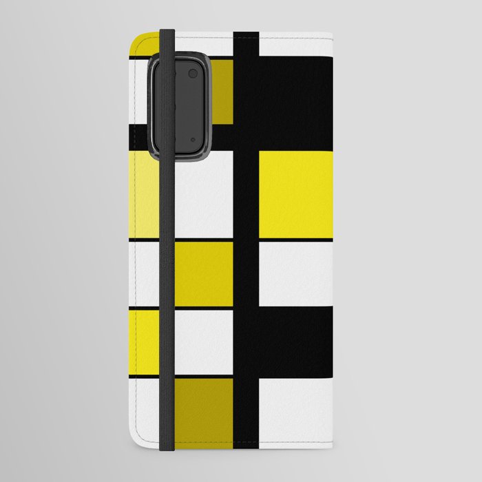 De Stijl Style Geometrical Art Yellow Android Wallet Case