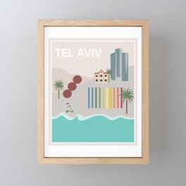 TEL AVIV: beach and the city Framed Mini Art Print