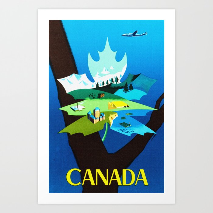 Vintage Canada Travel Poster Art Print