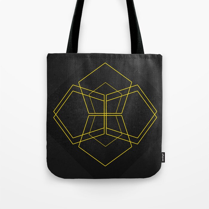 Geometric - Black/Yellow Tote Bag