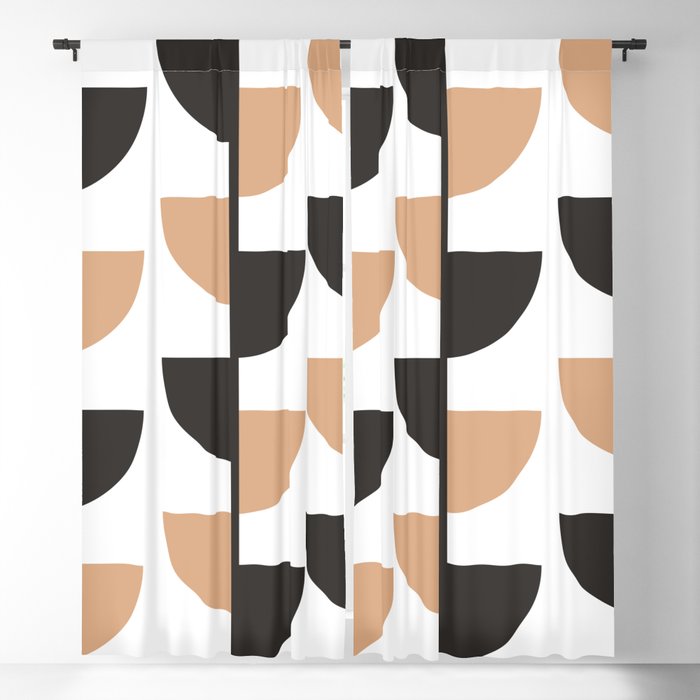 Slices - Caramel and Black Coffee Blackout Curtain