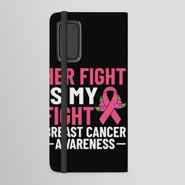 Breast Cancer Ribbon Awareness Pink Quote Android Wallet Case