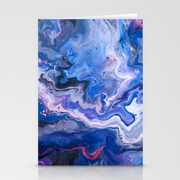 Indigo Neon Pink Florescent Red Black Blue And White Fluid