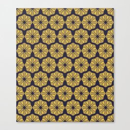 Golden Floral Ornament, Seamless Pattern Canvas Print