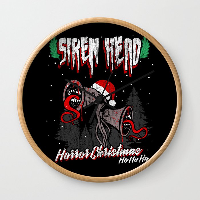 Siren Head horror Christmas Wall Clock