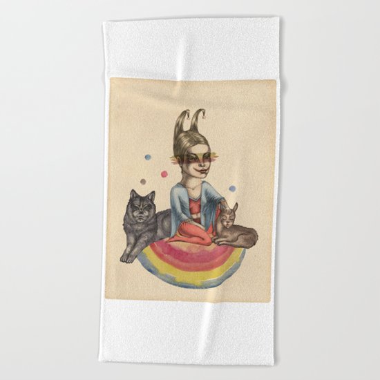 My little circus Beach Towel