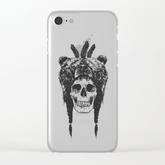 Dead shaman (b&w) Clear iPhone Case