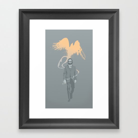 Out of the ashes arose a Phoenix Framed Art Print