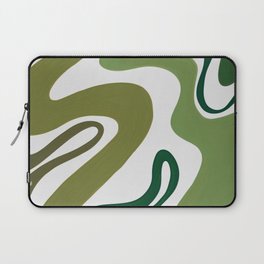 Cottagecore Liquid Swirl in Green Hues  Laptop Sleeve
