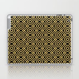 Black and Yellow Vertical Stripe Diamond Pattern Pairs DE 2022 Popular Color Candelabra DE5431 Laptop Skin