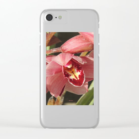 One Orchid on a Line Clear iPhone Case
