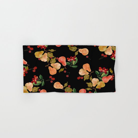 cherries and pears Hand & Bath Towel