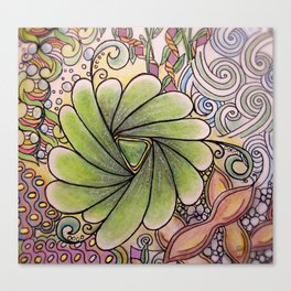 Green Flourish Canvas Print
