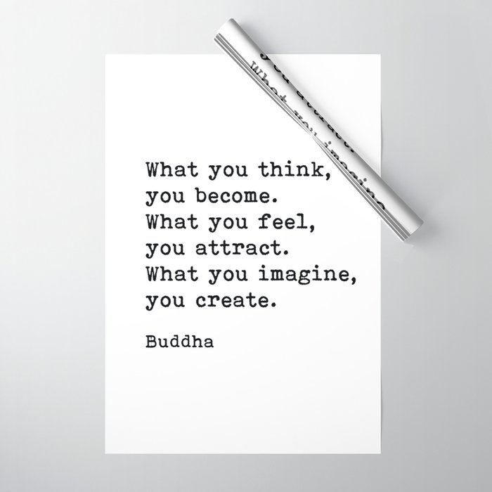 What You Think You Become, Buddha, Motivational Quote Wrapping Paper