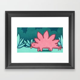 Stegosaurus Blep Framed Art Print