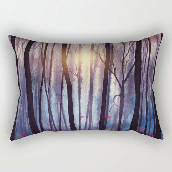 Red Feather Dance Rectangular Pillow