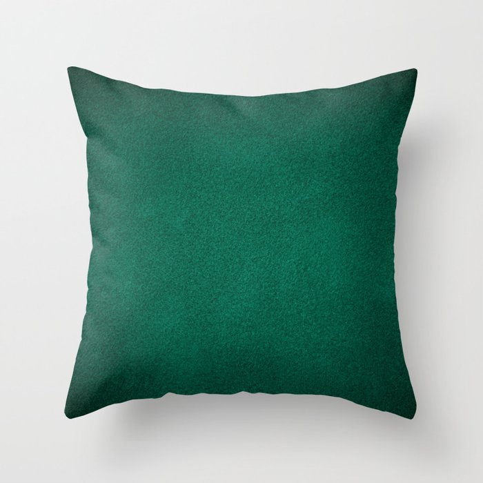 Dark green velvet shop throw pillow