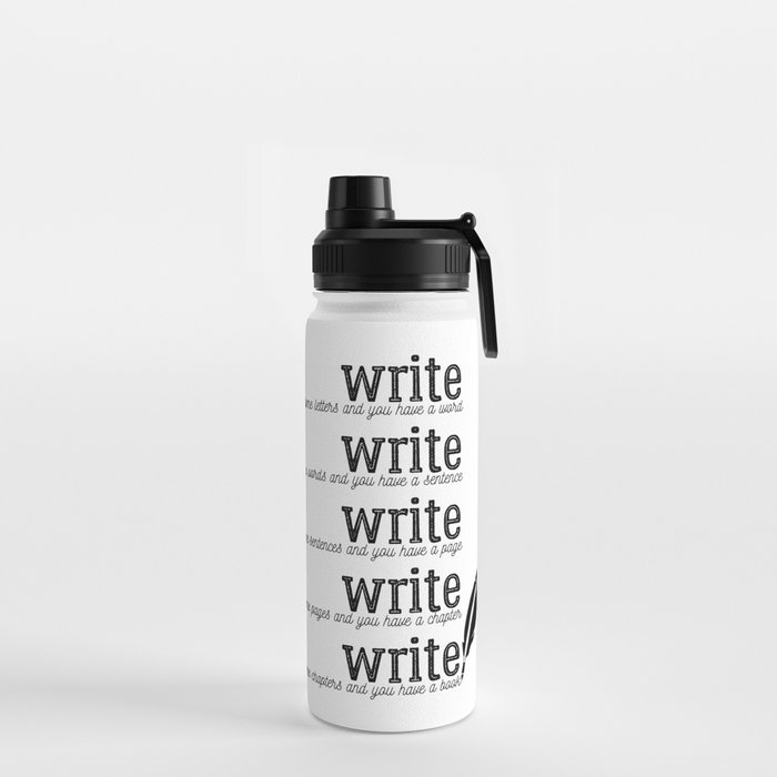 Write Some Words Water Bottle