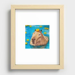 Orange you glad I made another Capybara Recessed Framed Print