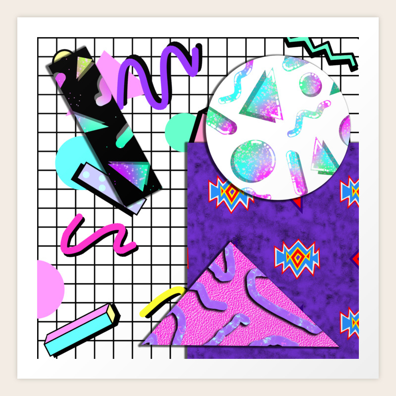 Trapper Keeper 80s Crazy Grid Design Art Print By Melisssne Society6