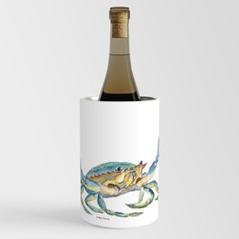 Colorful Blue Crab Wine Chiller