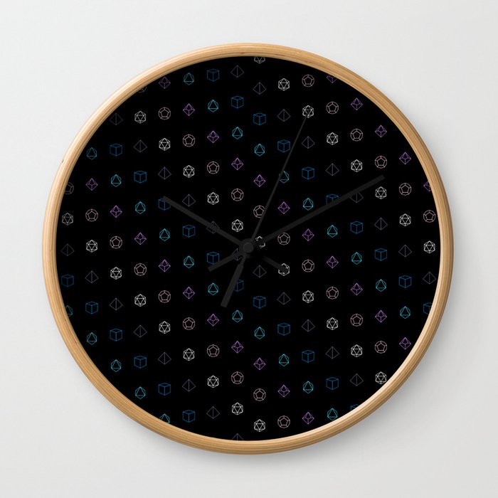 Dungeons and Dragons Aesthetic Dice Wall Clock